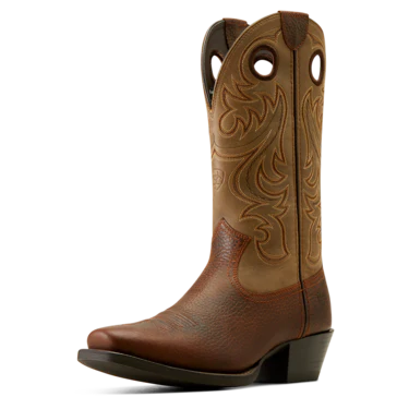 Ariat Men's Sport Wide Square Toe Western Boots - Brown Oiled Rowdy