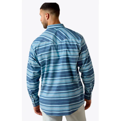 Ariat Men's Taylin Casual Series Long Sleeve Snap Shirt - Poseidon Serape