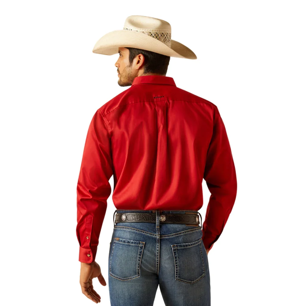 Ariat Men's Team Logo Twill Classic Fit Shirt - Red - Image 2