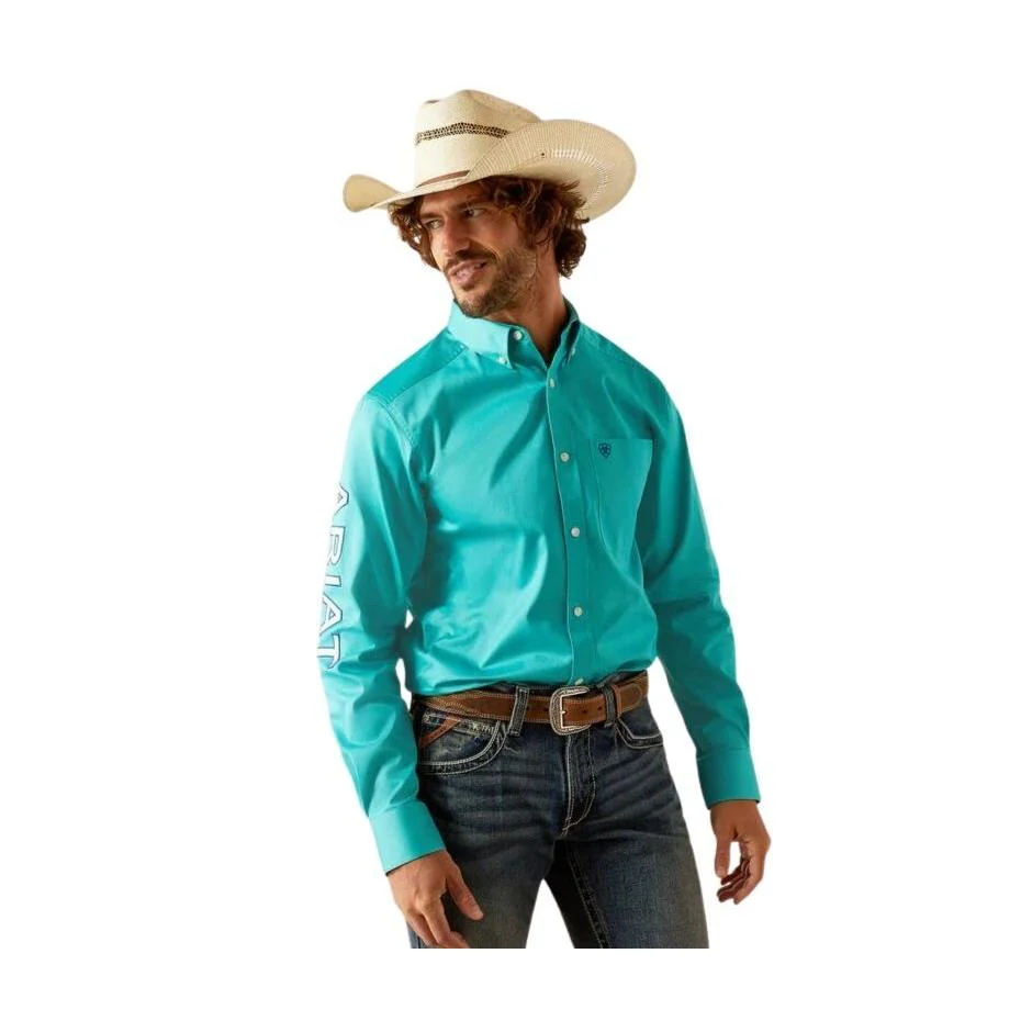 Ariat Men's Team Logo Twill LS Shirt - Assorted Colors - Image 2