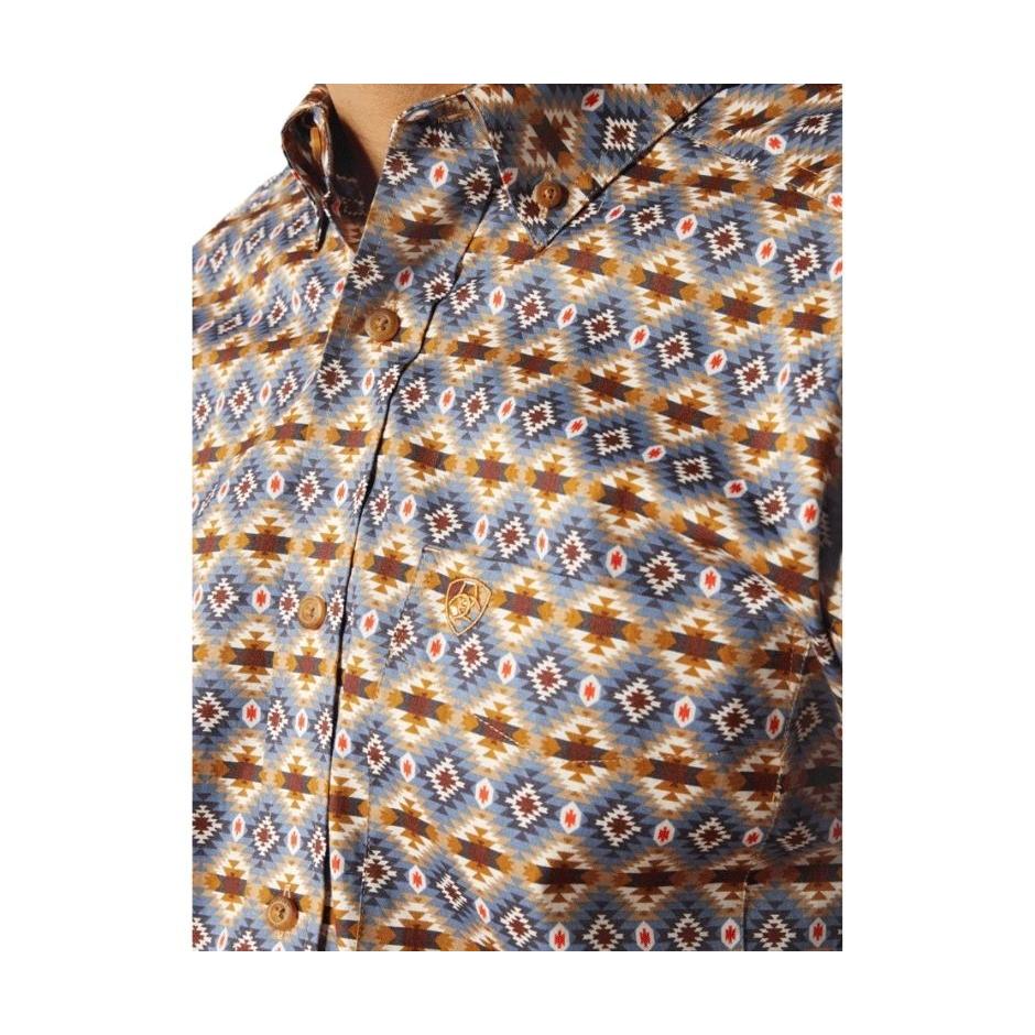 Ariat Men's Tennessee Classic Fit Long Sleeve Shirt - Blue - Image 3