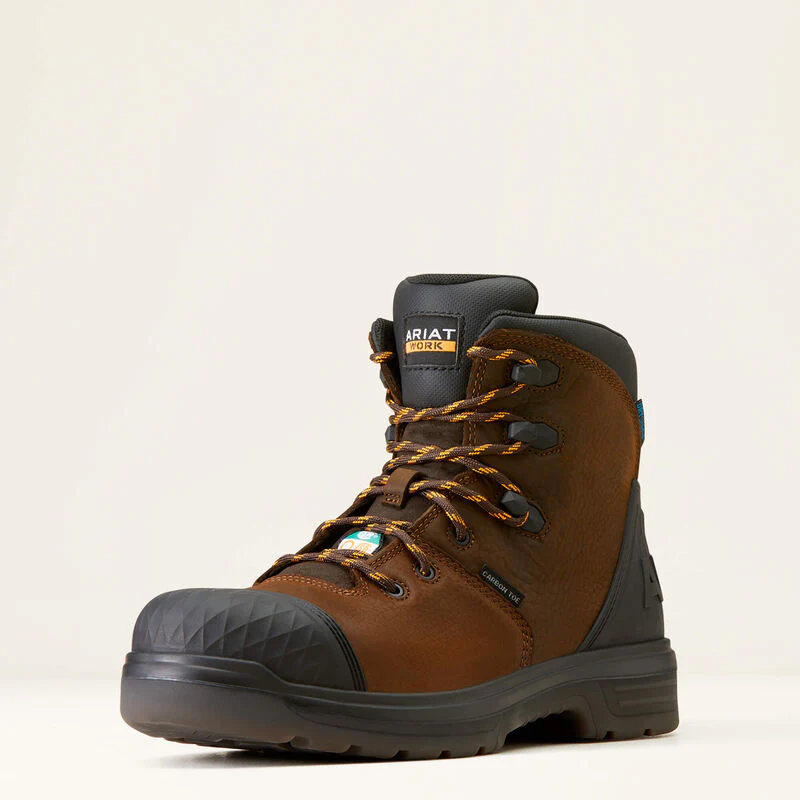 Ariat Men's Turbo Outlaw 6" CSA Waterproof Carbon Toe Work Boots - Rich Brown