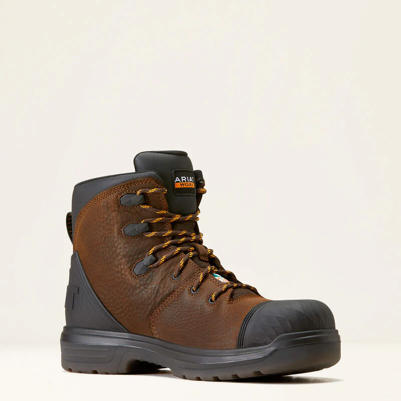 Ariat Men's Turbo Outlaw 6" CSA Waterproof Carbon Toe Work Boots - Rich Brown - Image 6