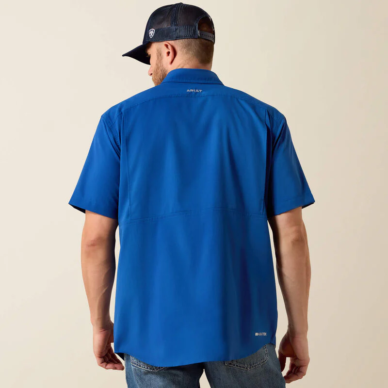 Ariat Men's Venttek Classic Fit Short Sleeve Shirt - Blue Quartz - Image 2