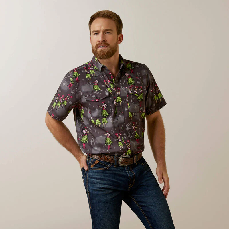 Ariat Men's Venttek Western Aloha Fitted Shirt - Image 3