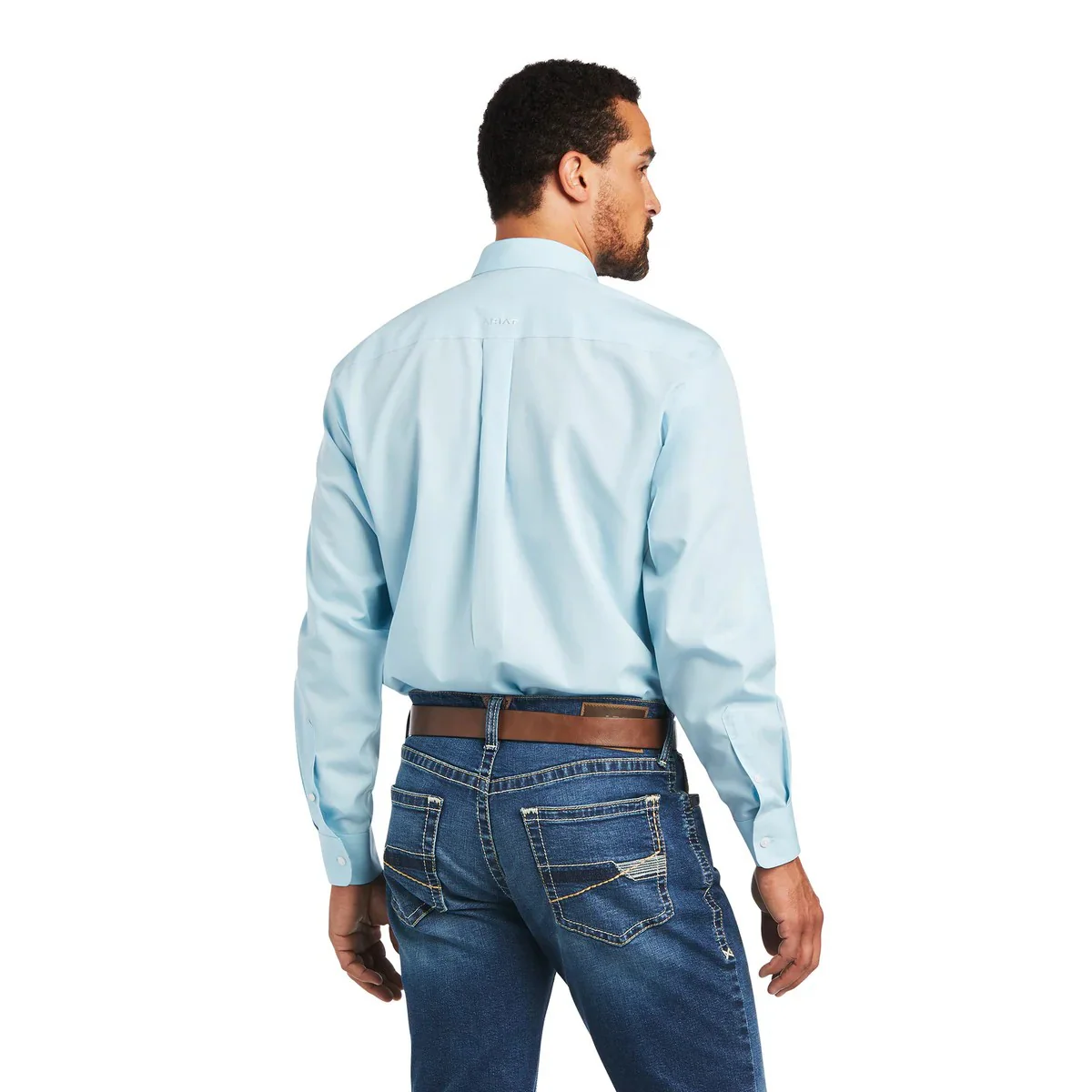 Ariat Men's WF Solid Pinpoint Oxford Classic Fit Shirt - Image 3