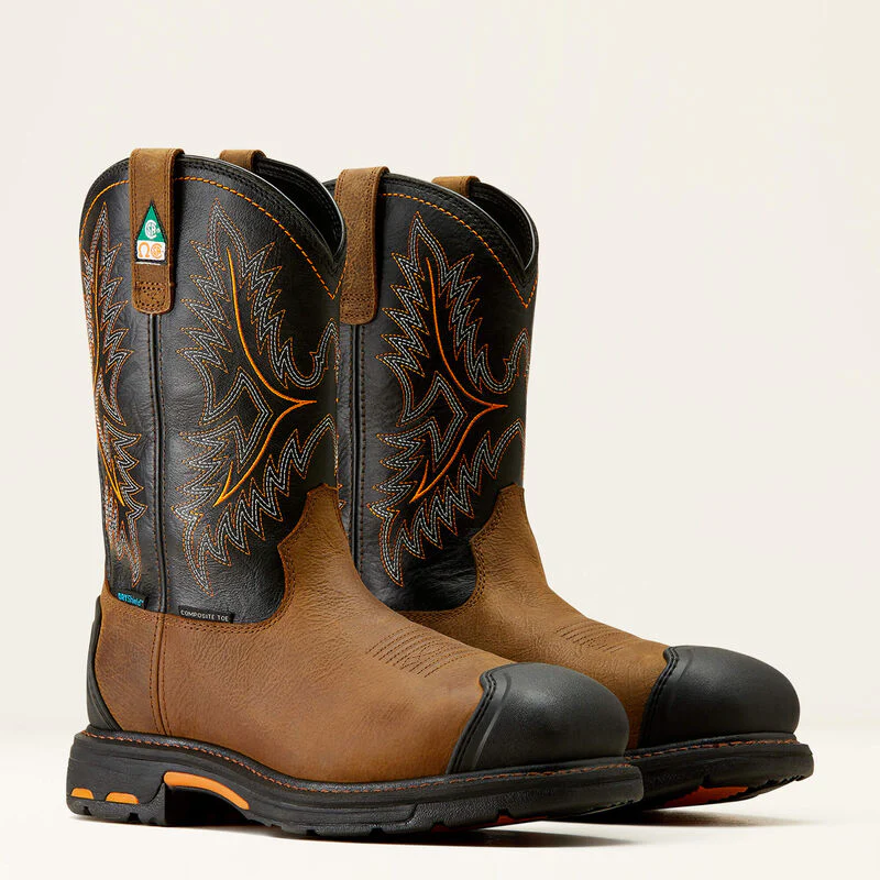 Ariat Men's WorkHog CSA XTR Waterproof Composite Toe Work Boots - Rye Brown/Black