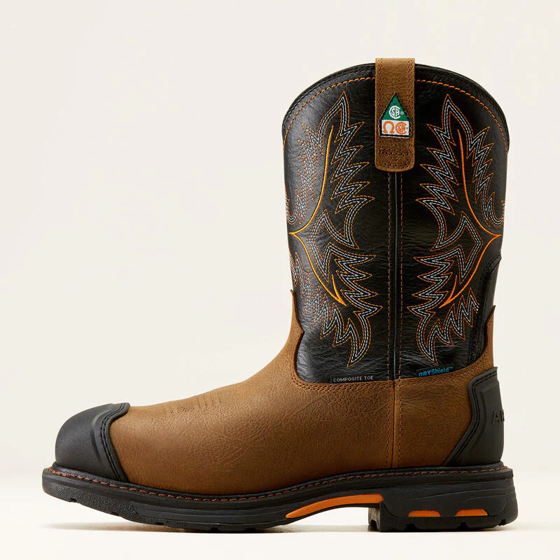 Ariat Men's WorkHog CSA XTR Waterproof Composite Toe Work Boots - Rye Brown/Black - Image 6