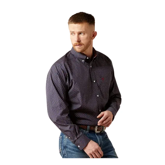 Ariat Men's Wrinkle Free Briggs Classic Fit Shirt - Navy