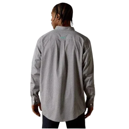 Ariat Men's Wrinkle Free Caleb Classic Fit Long Sleeve Shirt - Dark Grey - Image 2