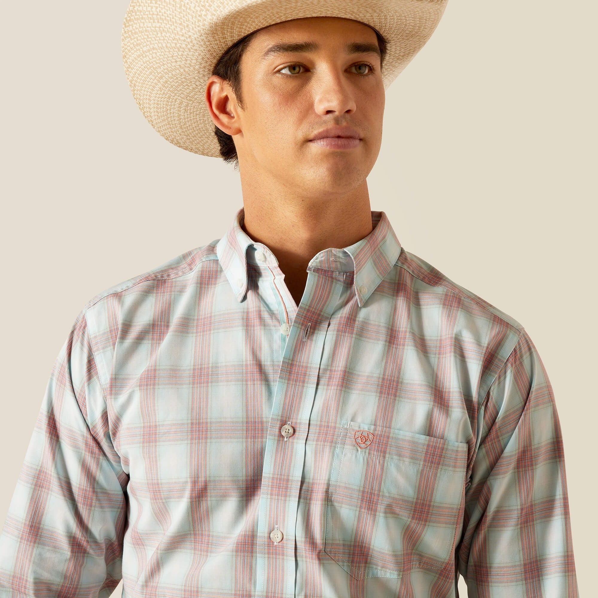 Ariat Men's Pro King Fitted Shirt - Sky - Image 2
