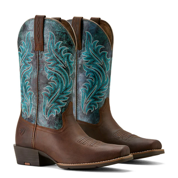 Ariat Round Up Narrow Cutter Toe Western Boots- Sassy Brown - Image 3