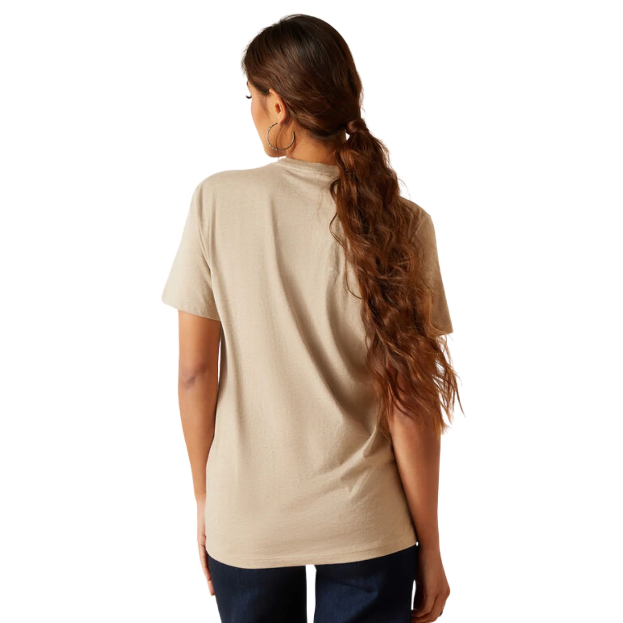 Ariat Unisex Sendero King Cow T-Shirt - Oatmeal Heather - Image 5