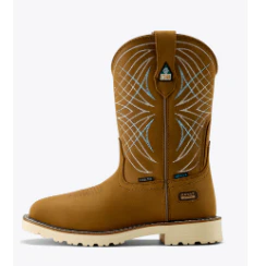 Ariat Women's Activator CSA H20 Wide Square Toe Steel Toe Work Boot- Dusted Brown - Image 3