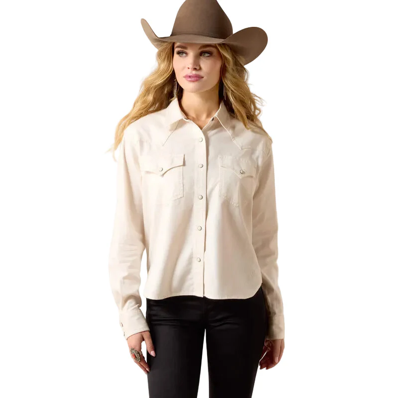 Ariat Women's Asheville Long Sleeve Snap Shirt - Sea Salt