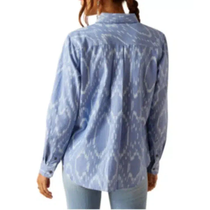 Ariat Women's Billie Jean Long Sleeve Shirt - Blackhawk Ikat - Image 2