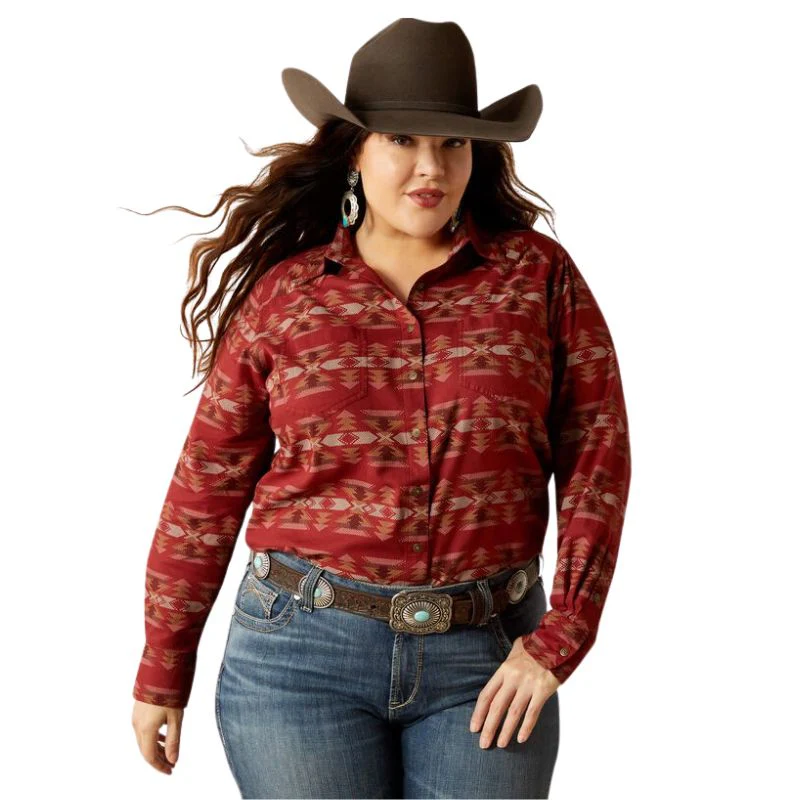 Ariat Women's Billie Jean Long Sleeve Shirt- Sadie Southwest Print - Image 2