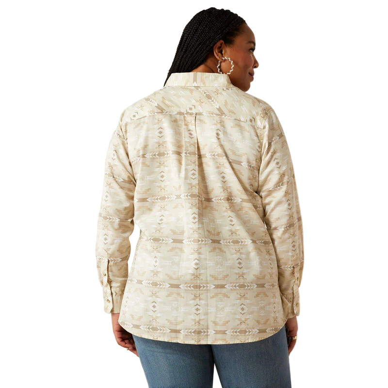 Ariat Women's Billie Jean Shirt - Sandstone Southwest Print - Image 2