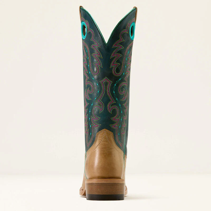 Ariat Women's Boon Cutter Toe Western Boot- Carmelized Pursuit of Teal - Image 2