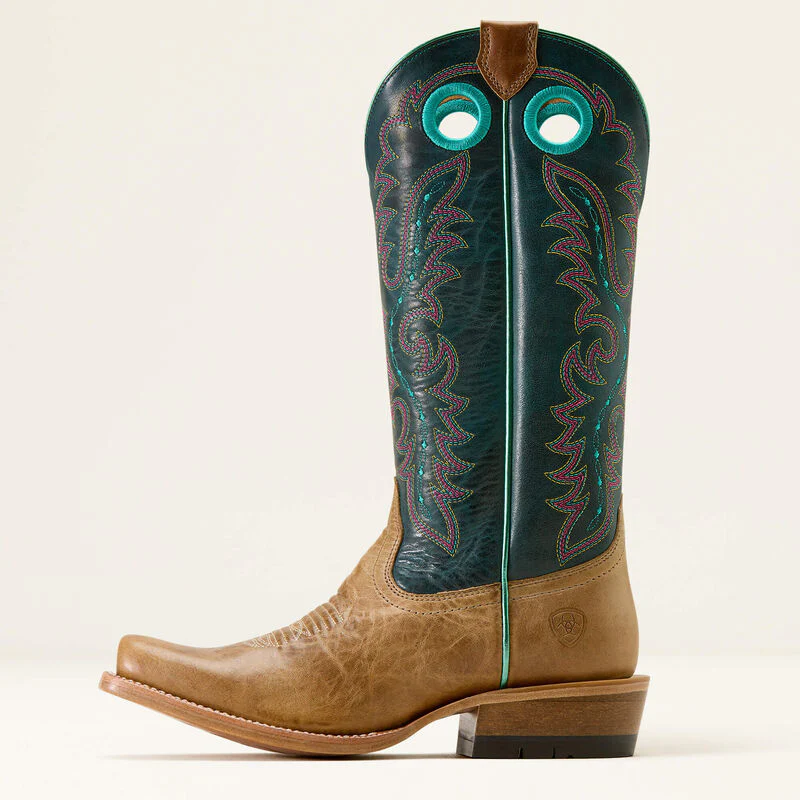 Ariat Women's Boon Cutter Toe Western Boot- Carmelized Pursuit of Teal - Image 3