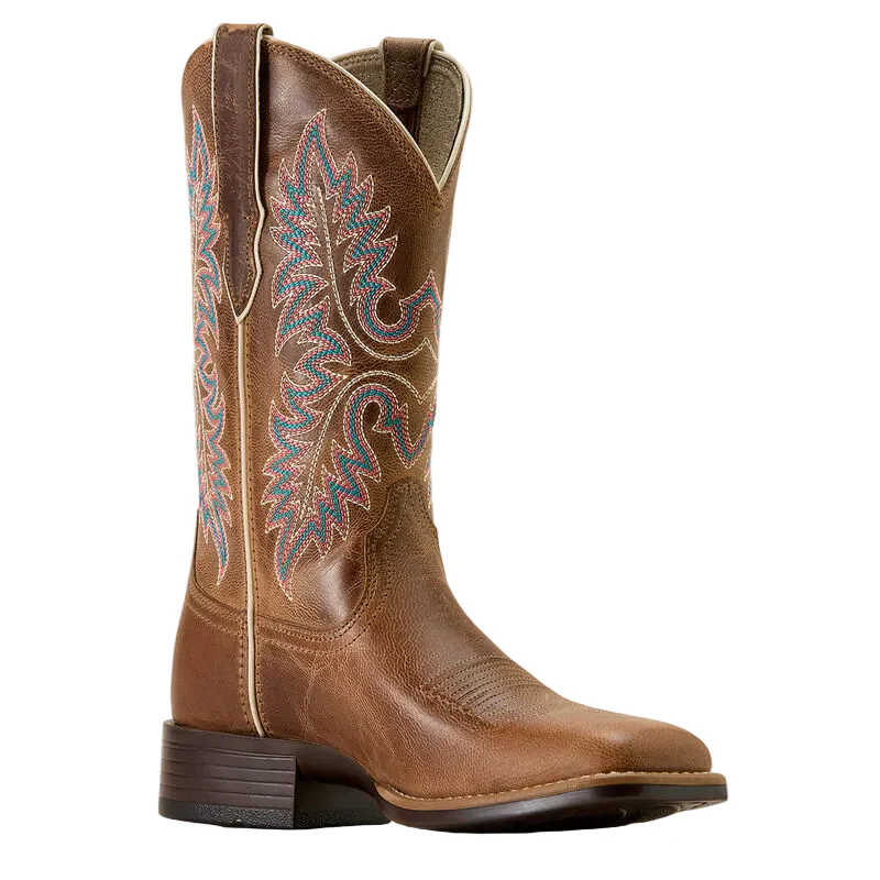 Ariat Women's Canyon Point Wide Square Toe Western Boot - Mesa Brown - Image 3