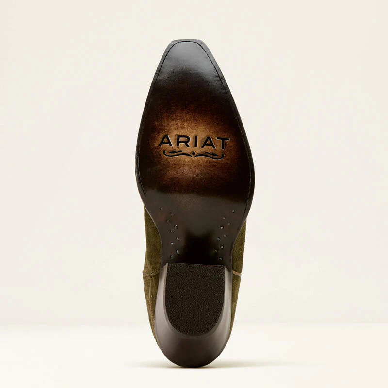 Ariat Women's Casanova X Toe Western Boot- Olive Suede - Image 5