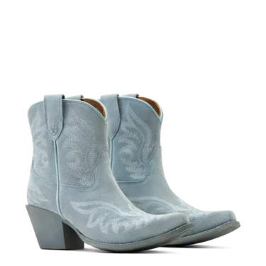Ariat Women's Chandler Western Boots - Baby Blue Jean Suede - Image 7