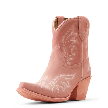 Ariat Women's Chandler Western Boots - Carnation Pink Suede