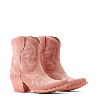 Ariat Women's Chandler Western Boots - Carnation Pink Suede - Image 7