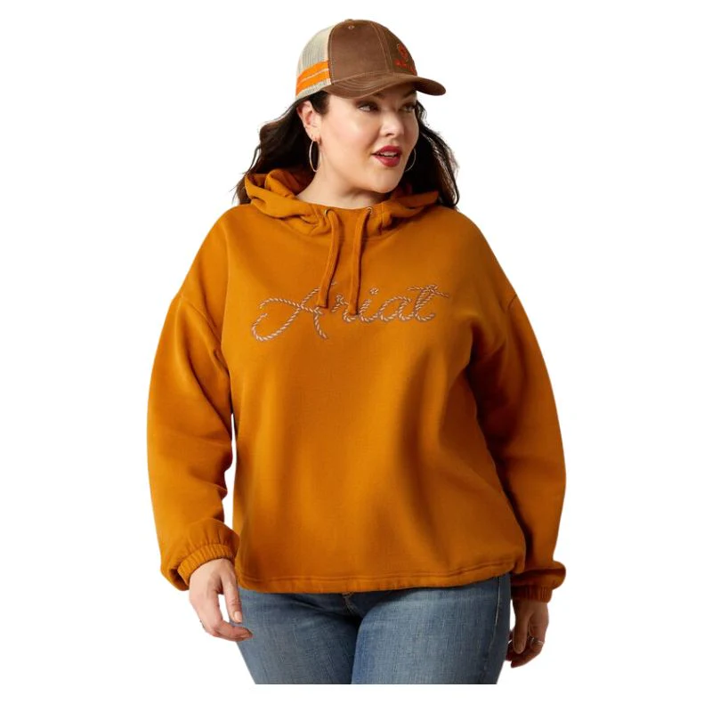 Ariat Women's Essential Hoodie- Roasted Pecan - Image 2