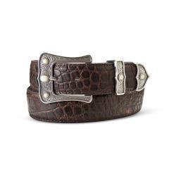 Ariat Women's Croco Print 3 Piece Buckle- Brown