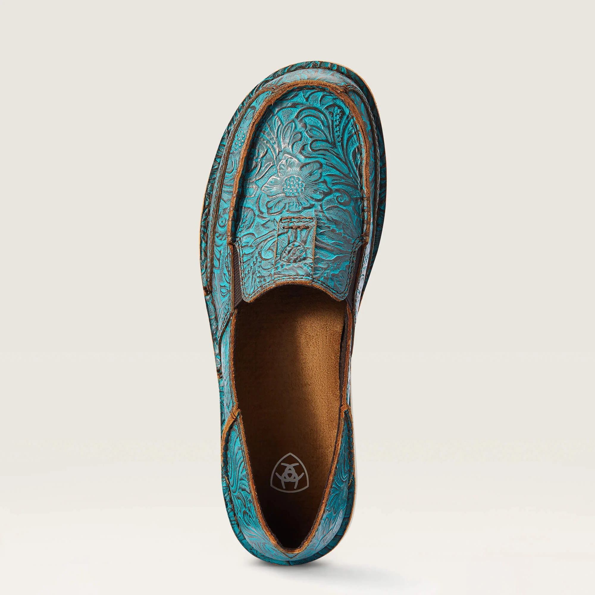 Ariat Women's Cruiser Shoes - Brushed Turquoise Floral Embossed - Image 4