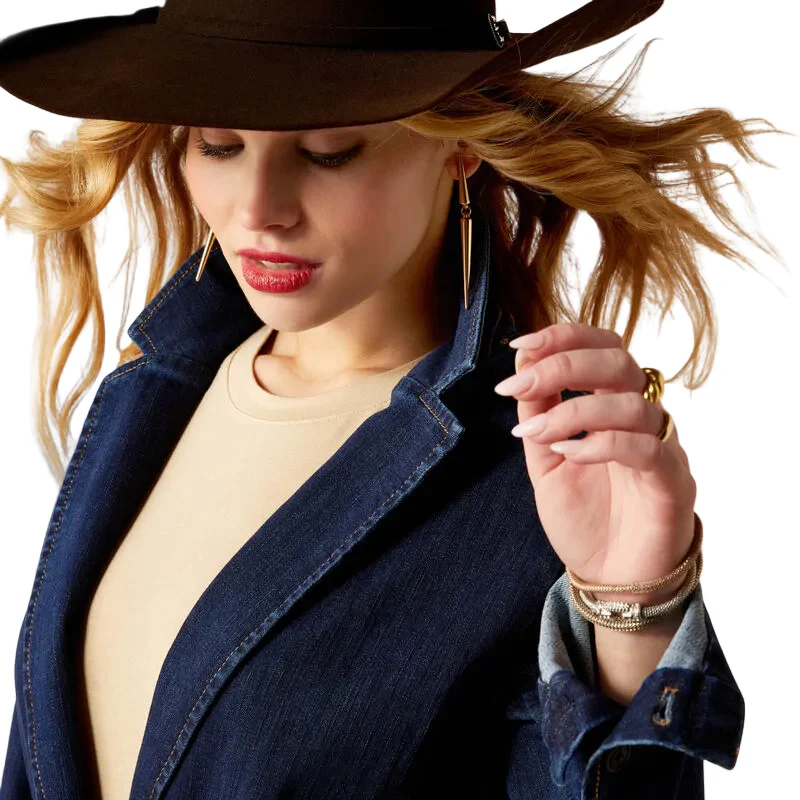 Ariat Women's Denim Blazer - Dark Wash - Image 4