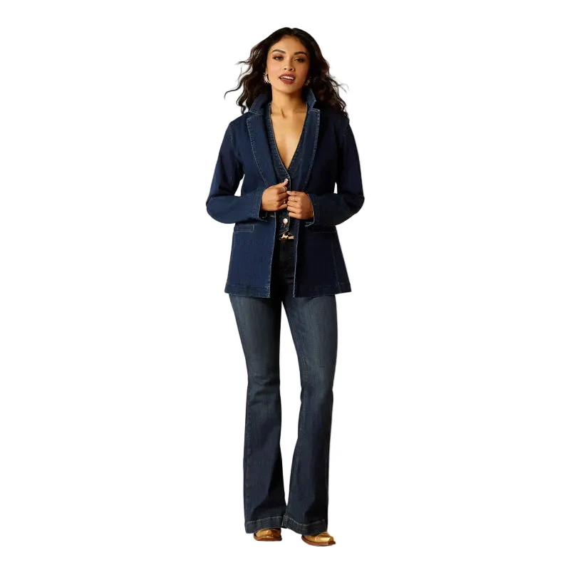 Ariat Women's Denim Blazer - Dark Wash - Image 5