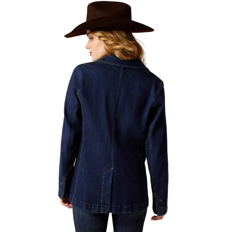 Ariat Women's Denim Blazer - Dark Wash - Image 6