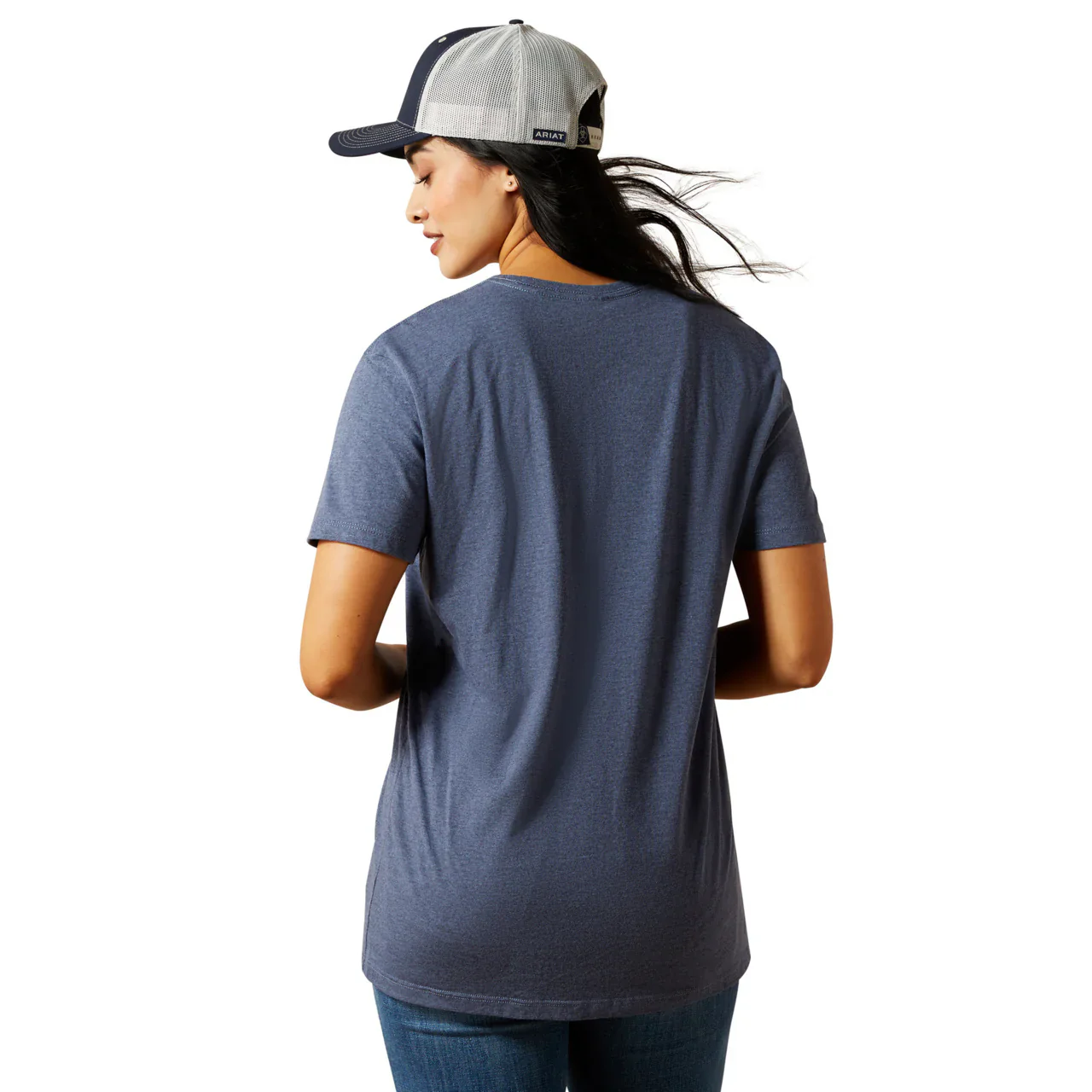 Ariat Women's Desert Night Short Sleeve Tee Shirt - Chambray Blue - Image 2