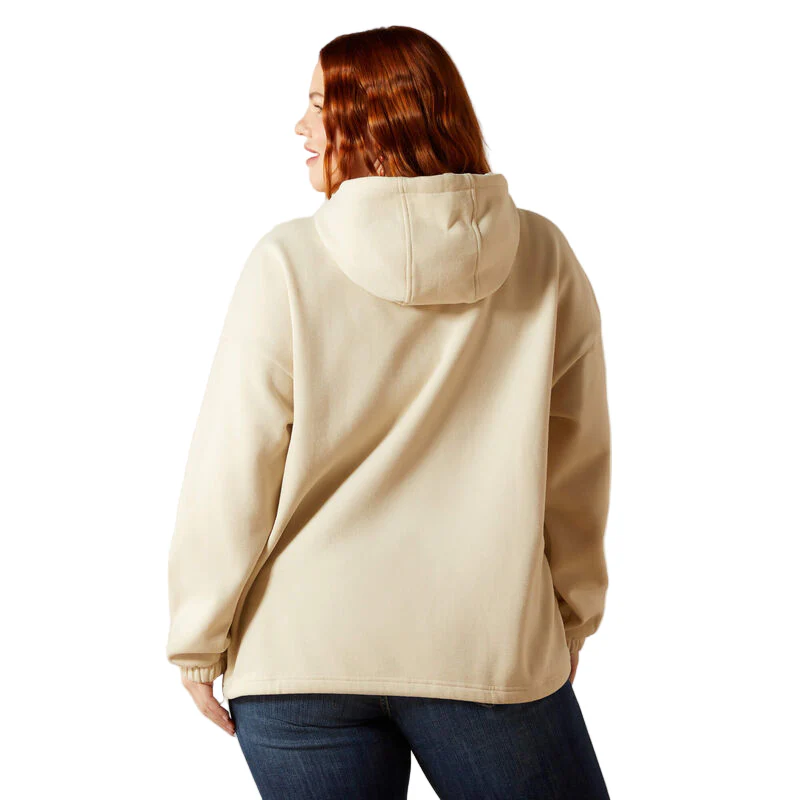 Ariat Women's Essential Sendero Yeehaw Hoodie - Oyster Grey - Image 2