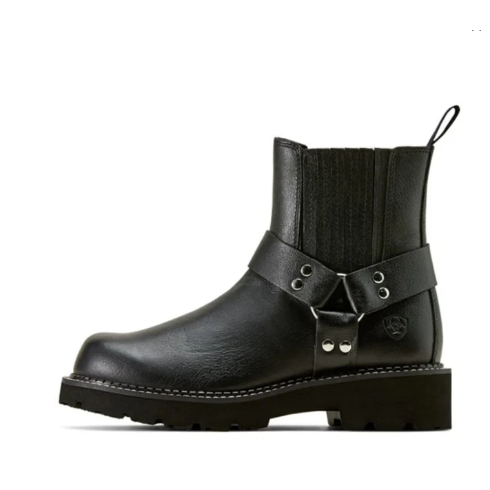 Ariat Women's Fatbaby Chelsea Harness Western Boot- Black Deertan - Image 4