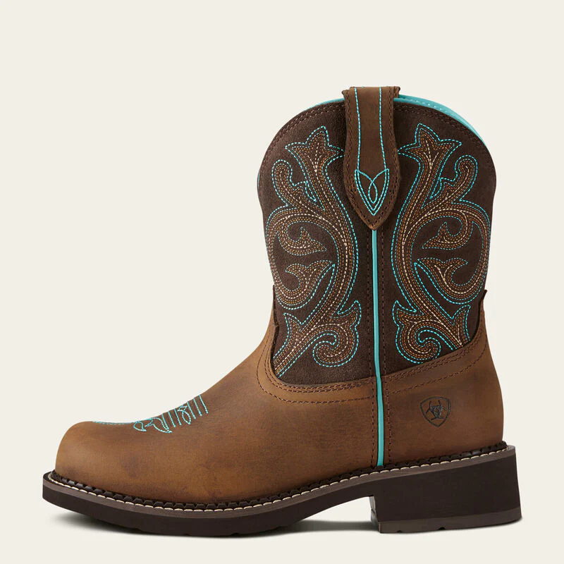 Ariat Women's Fatbaby Heritage Western Boots - Distressed Brown/Fudge - Image 3