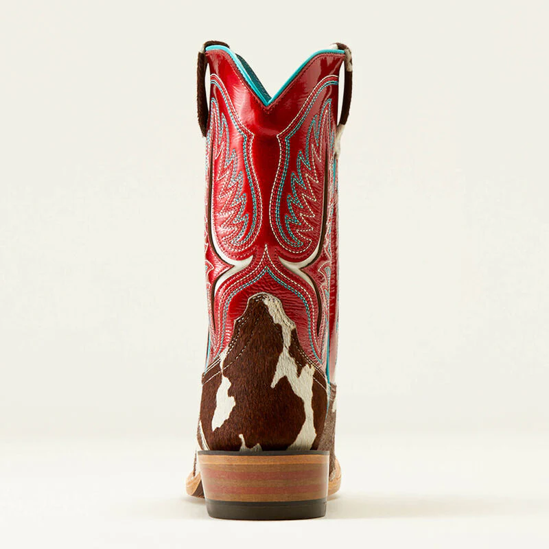 Ariat Women's Futurity Colt Western Boots - Cowtown Hair On/Ruby Red Patent - Image 5