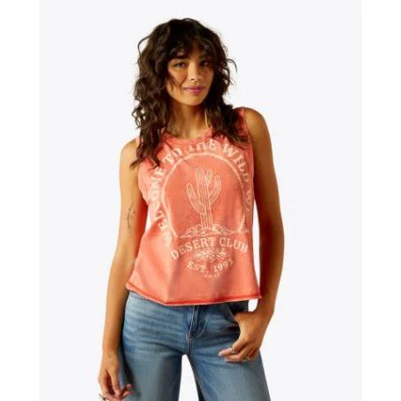 Ariat Women's Desert Club Tank- Chili