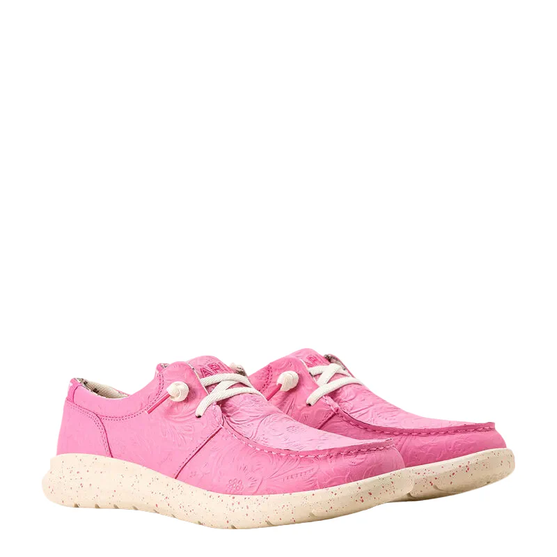 Ariat Women's Hilo Floral Embossed Shoes - Hot Pink - Image 7