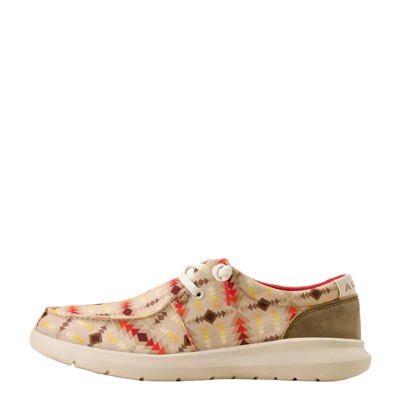 Ariat Womens Hilo Shoes - Sunset Print Brown Bomber - Image 2