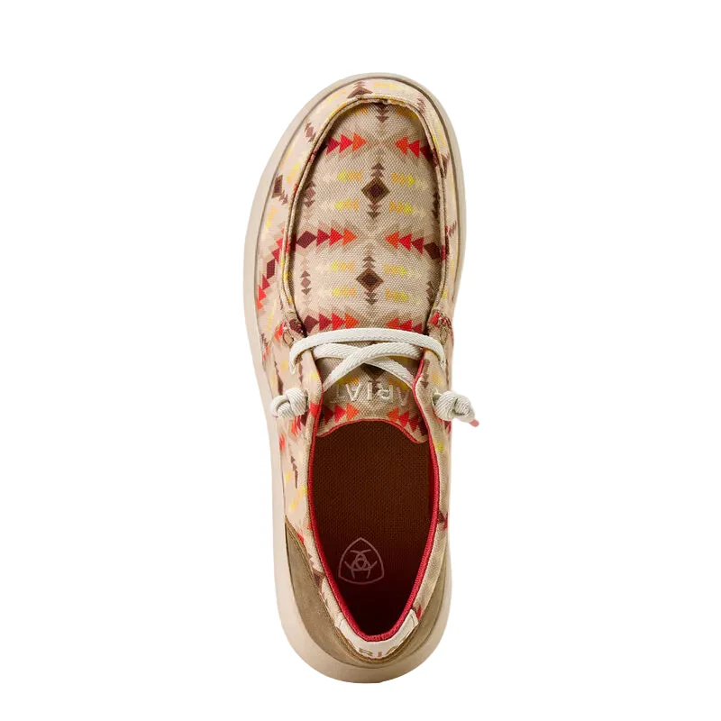 Ariat Womens Hilo Shoes - Sunset Print Brown Bomber - Image 4