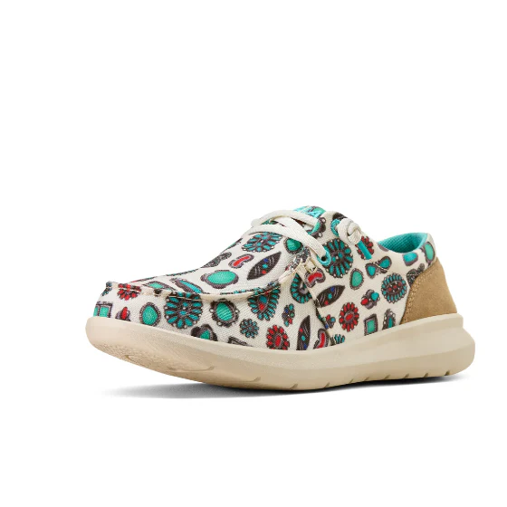 Ariat Womens Hilo Shoes - Turquoise Jewelry Box /Camel Suede