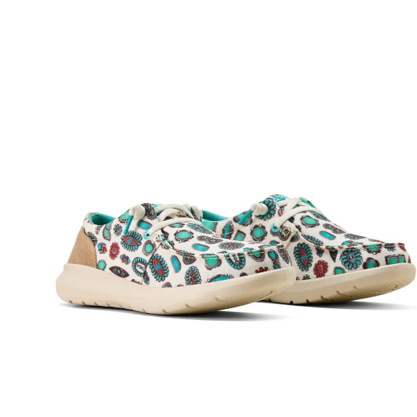 Ariat Womens Hilo Shoes - Turquoise Jewelry Box /Camel Suede - Image 3