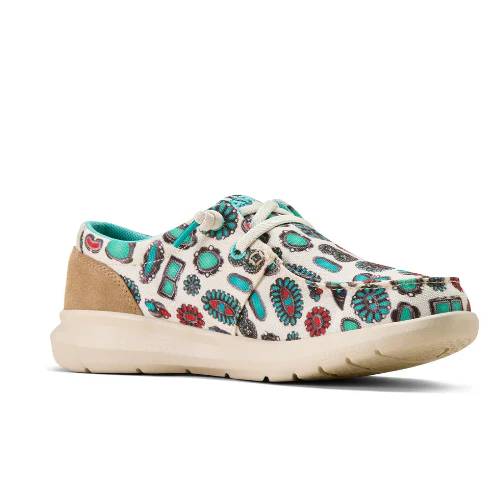 Ariat Womens Hilo Shoes - Turquoise Jewelry Box /Camel Suede - Image 4