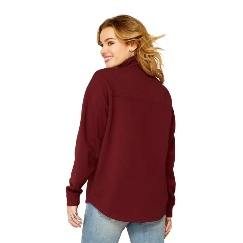 Ariat Women's Hometown Long Sleeve Sweatshirt- Tawny Port - Image 2
