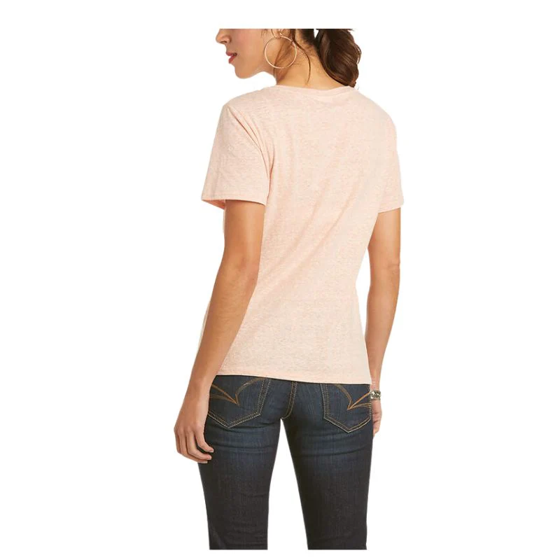 Ariat Women's Howdy SS T-Shirt Pure Peach - Image 2