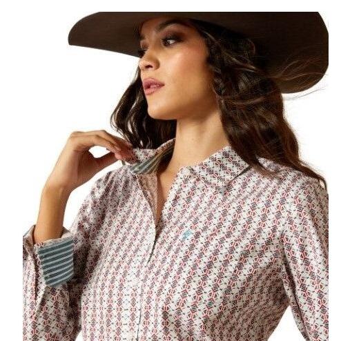 Ariat Women's Kirby Long Sleeve Stretch Shirt- Winsome Geo Print